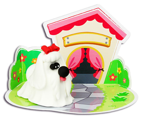 Maltese Puppy | Air Dry Clay Modelling Kit - JumpingClay - 2