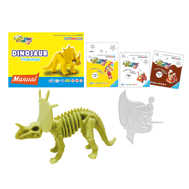 Triceratops | Modelling Clay Kit - JumpingClay - 2