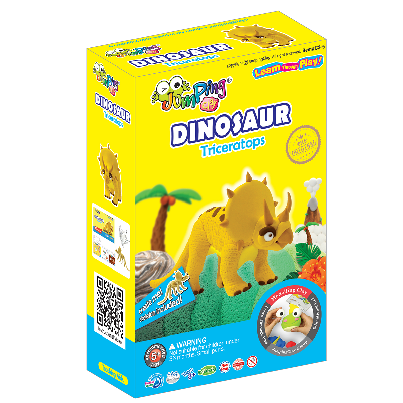 Triceratops | Modelling Clay Kit - JumpingClay - 1