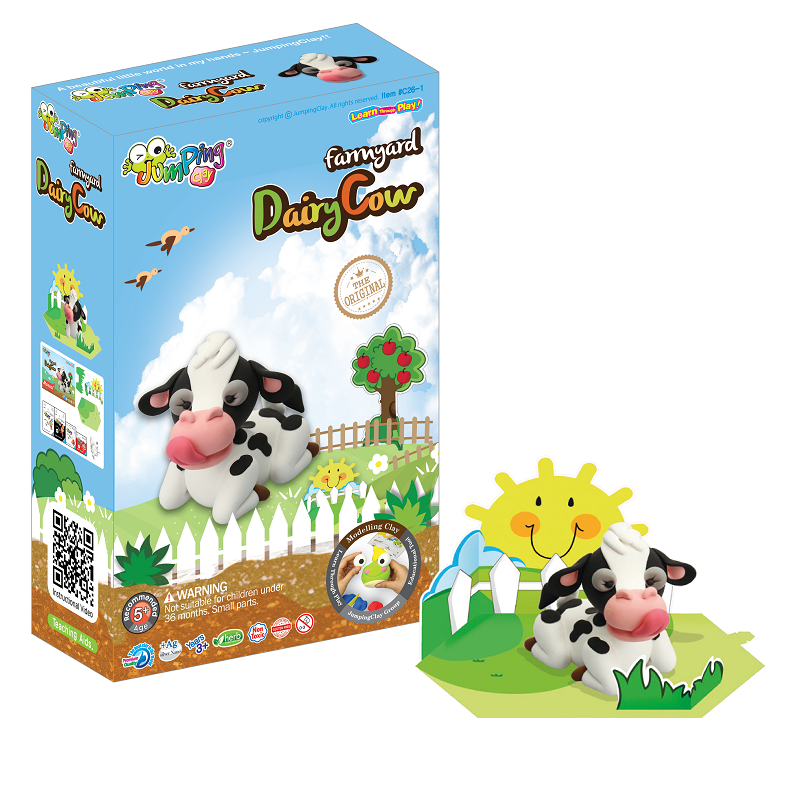 Cow | Air Dry Clay Modelling Kit - JumpingClay - 3